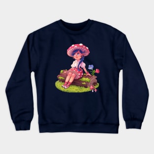 Mushroom Girl Crewneck Sweatshirt